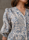 Printed V-Neck Dress (Premium Cotton) - 131025