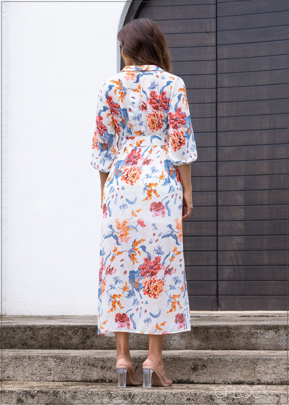 Printed Maxi Shirt Dress - 231023