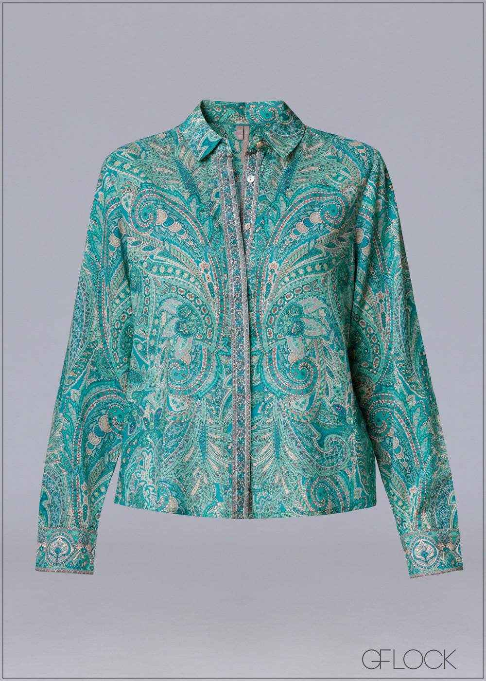 Aqua Printed Shirt - 231125
