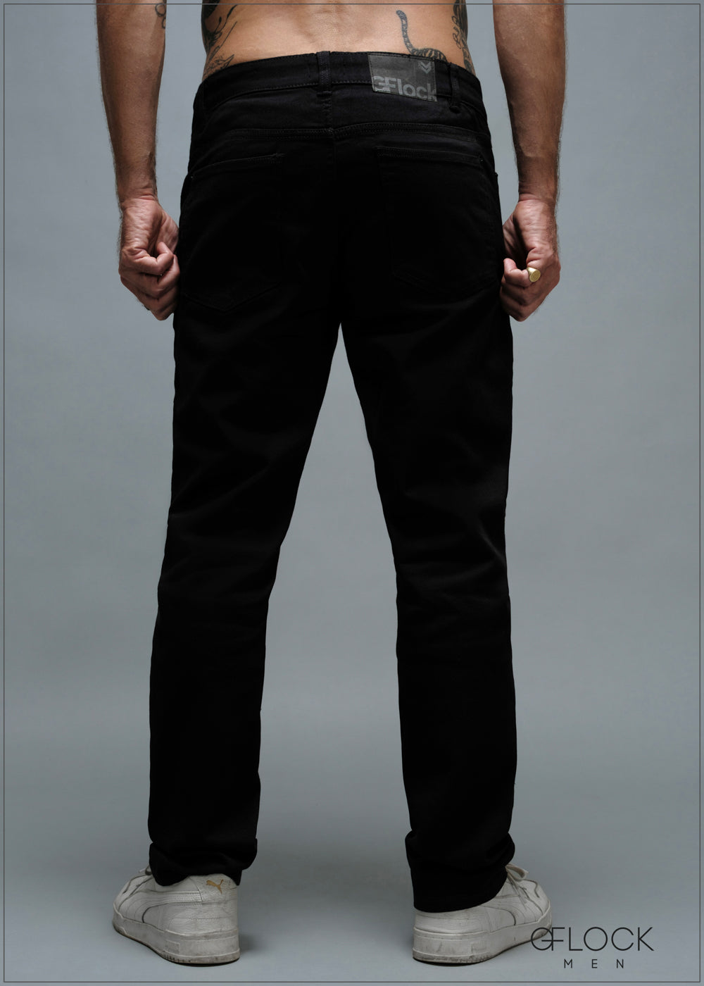 Black Straight Leg Jean - Long Length - 010925