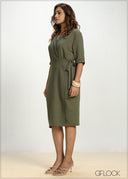 Wrap Midi Dress - 130826