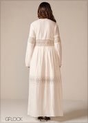 Lace Mix Maxi Dress - 190326