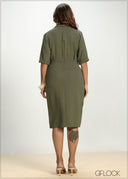 Wrap Midi Dress - 130826