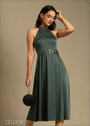 Halter Neck Maxi Dress - 240925