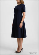 Short Sleeved Midi Dress - 051026