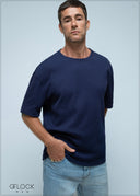 Textured Oversize T-Shirt - 110925