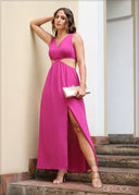 Cut Out Tie-Up Detailed Maxi Dress - 300824