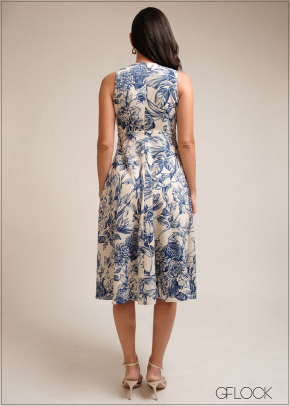 Knot Detailed Midi Dress - 101025