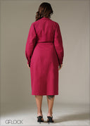 Long Sleeve Wrap Dress - 281225