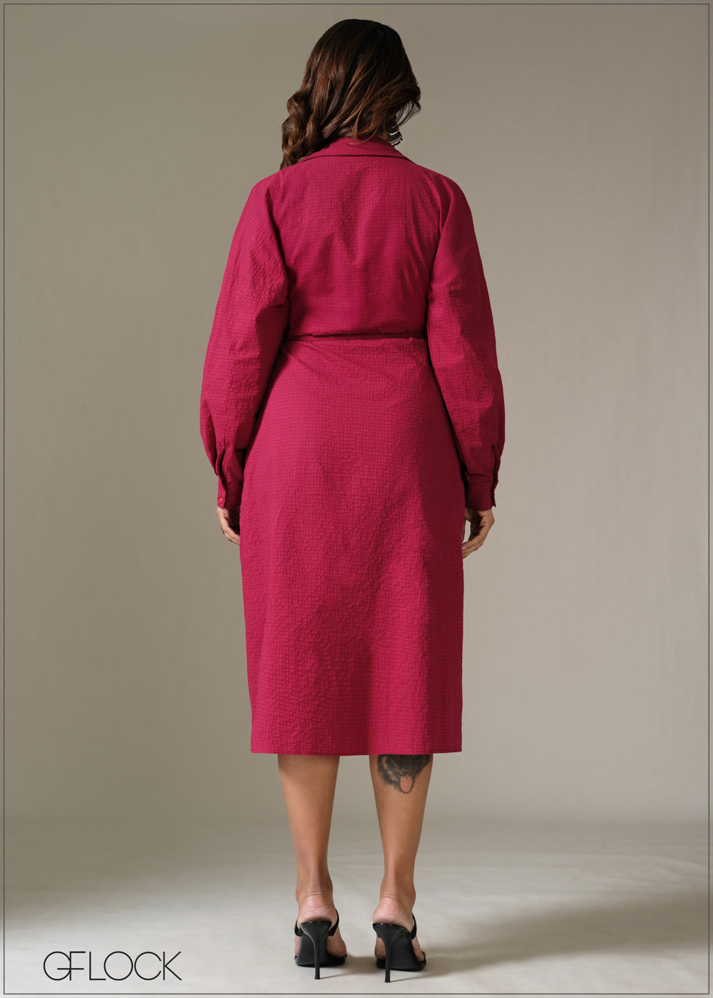 Long Sleeve Wrap Dress - 281225