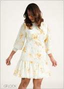 Tunic Collar Mini Dress - 060226