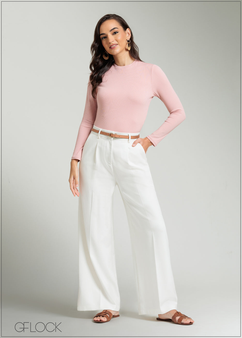 Long Sleeve Rib Top - 080825