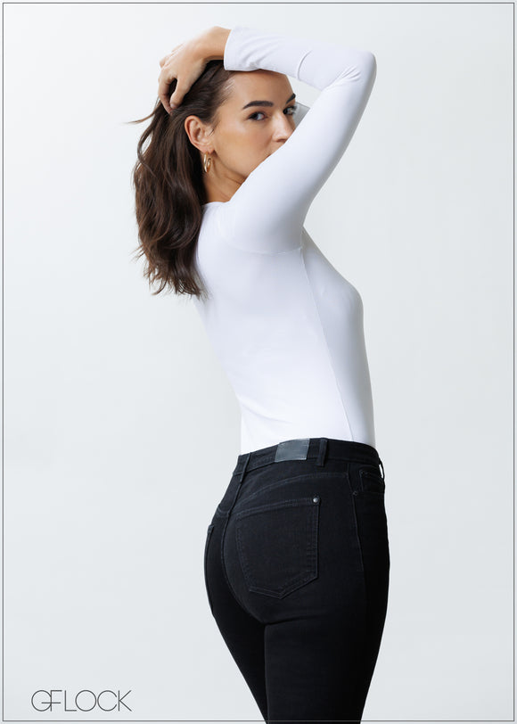 Black High Rise Skinny Jean - 151025