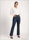 Dark Blue Flare Jean - 230823