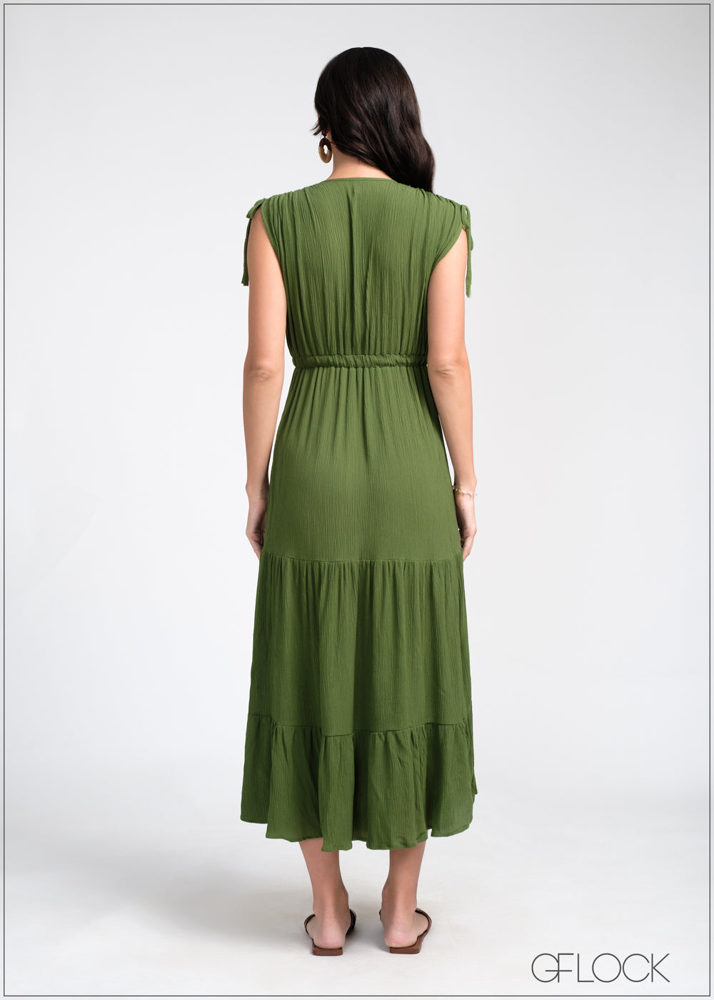 V-Neck Tiered Mini Dress - 310325