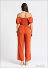 Front Cutout Detail Jumpsuit - 121124