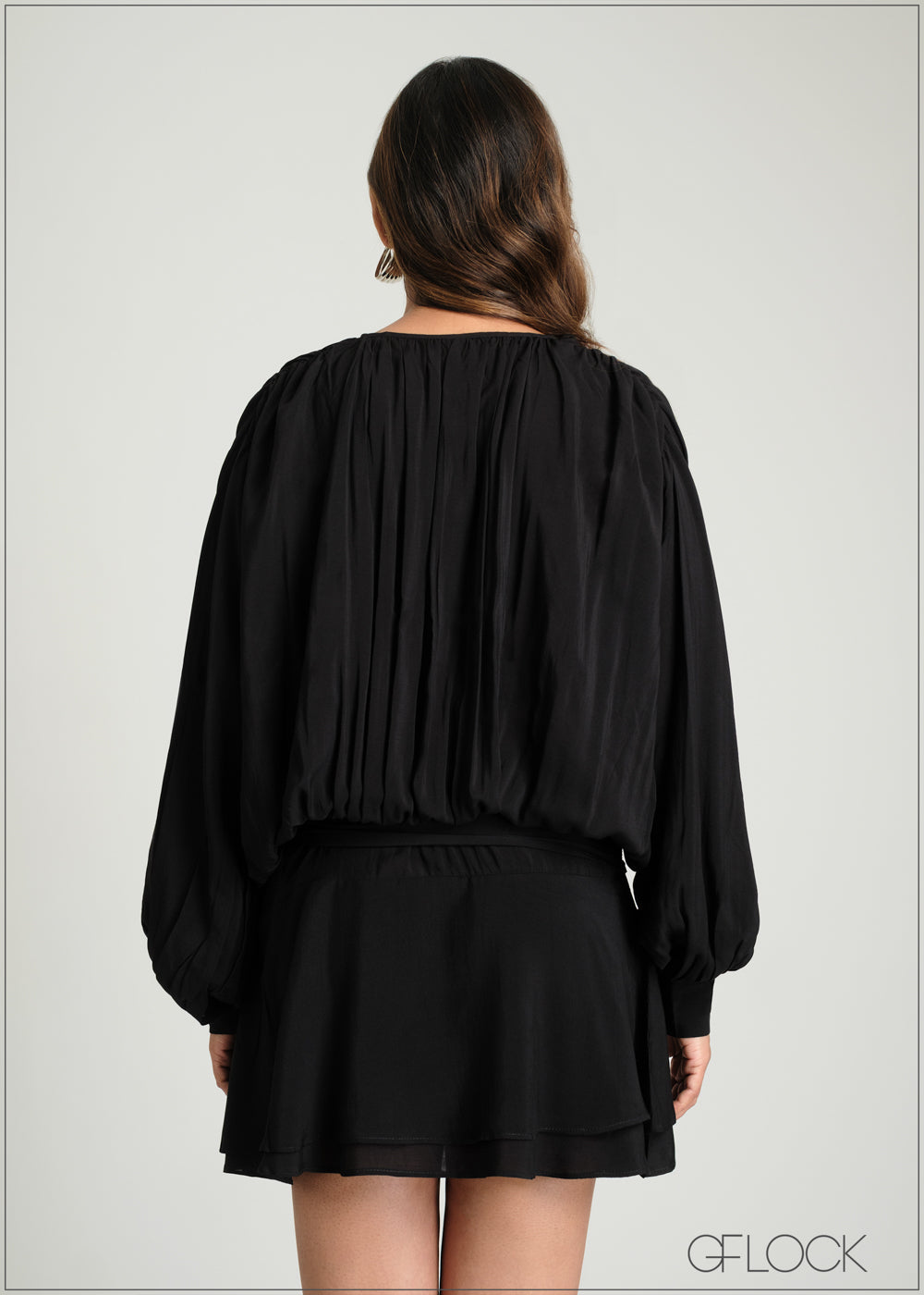 Tie Neck Mini Dress - 100425IE