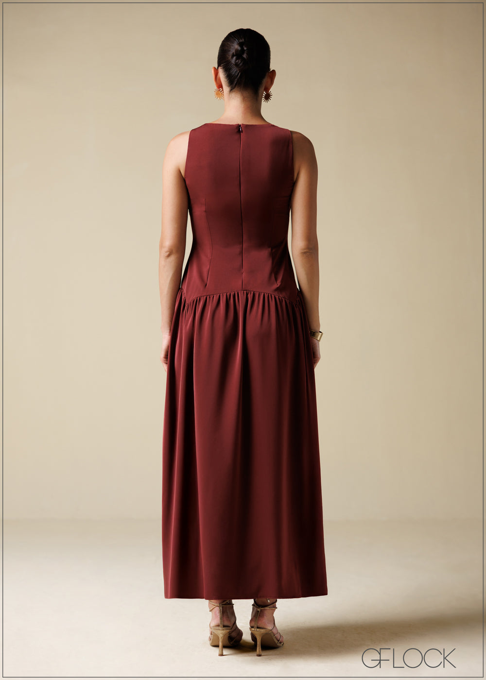 Sleeveless Low Waist Maxi Dress - 110725