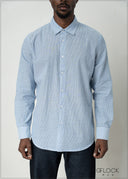 Long Sleeves Normal Collar Stripe Shirt - 281026