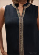 Embroidered Midi Dress - 230725