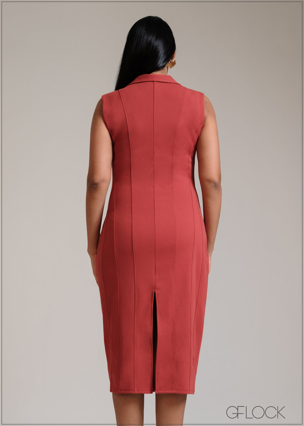 Collared Midi Dress - 311025