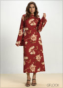 Floral Printed Maxi Dress - 130826