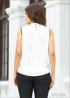 Sleeveless Top With Contrast Piping Detail - 251023