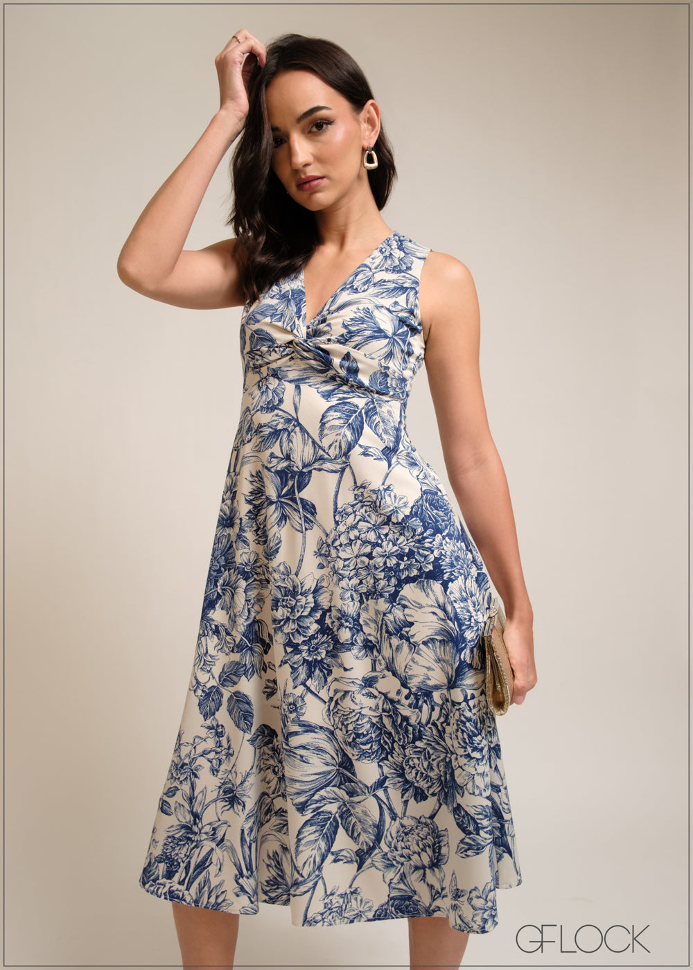 Knot Detailed Midi Dress - 101025
