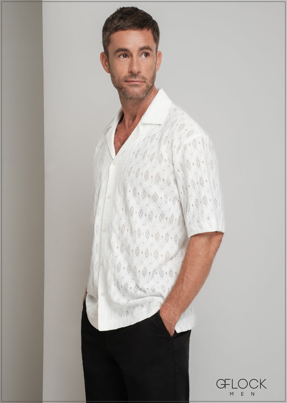 Revere Collar Lace Shirt - 160725