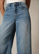 Wide Leg Ripped Jean - Long Length - 230226D