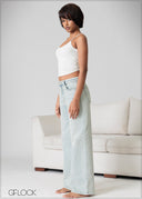 Wide Leg Moon Wash Jean - Long Length - 230926D