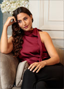 Bow Tie Detailed Halter Top - 221124