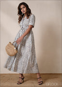 Collared Midi Dress - 220826