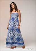 Smocked Strappy Dress - 031125