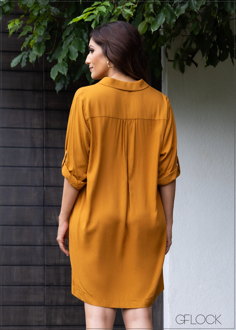 Mustard yellow hotsell shift dress