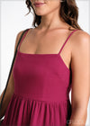 Strappy Tiered Gauze Dress - 090924