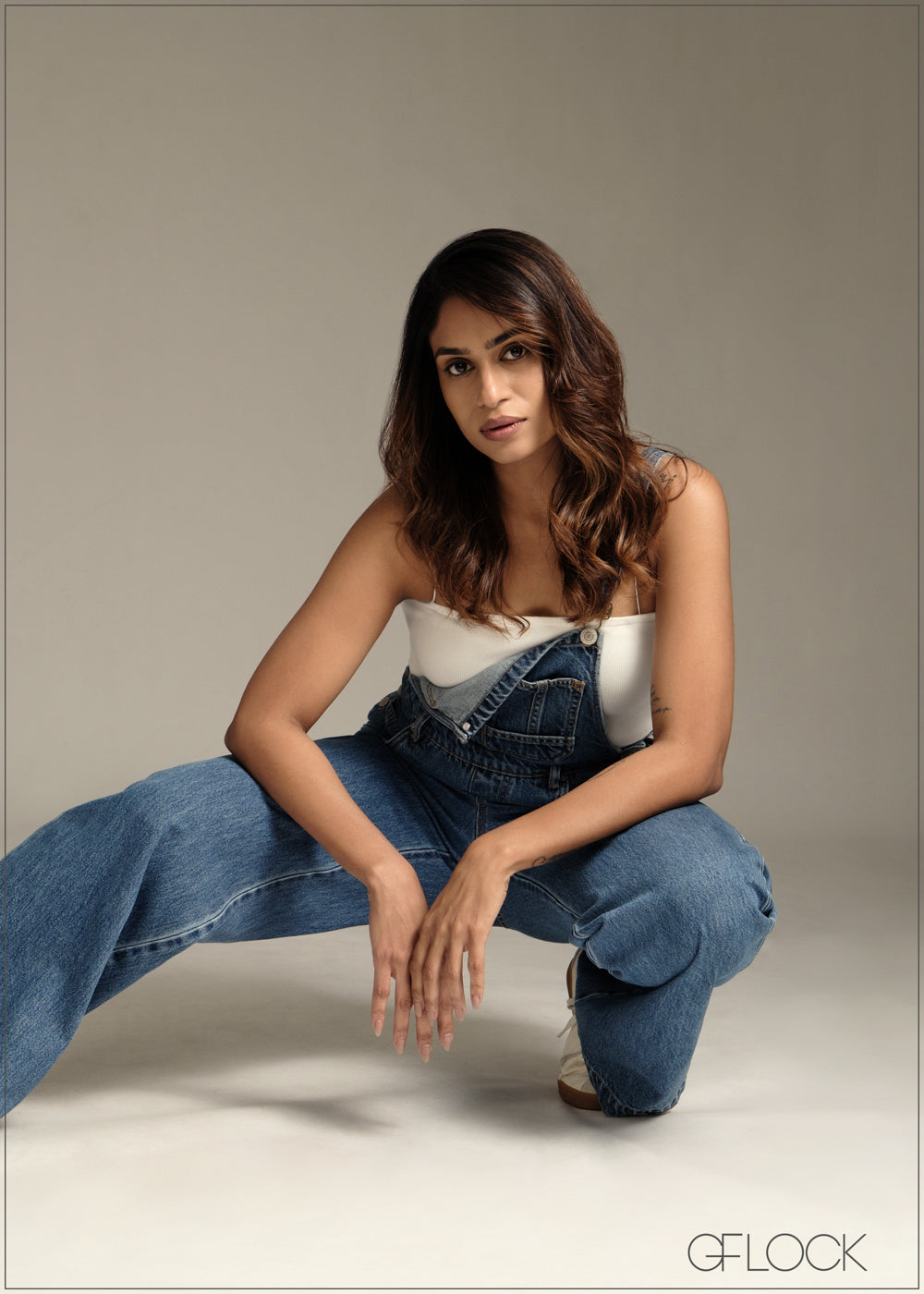 Mid Blue Dungaree - 170126