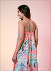 Printed Strappy Back Dress - 260523