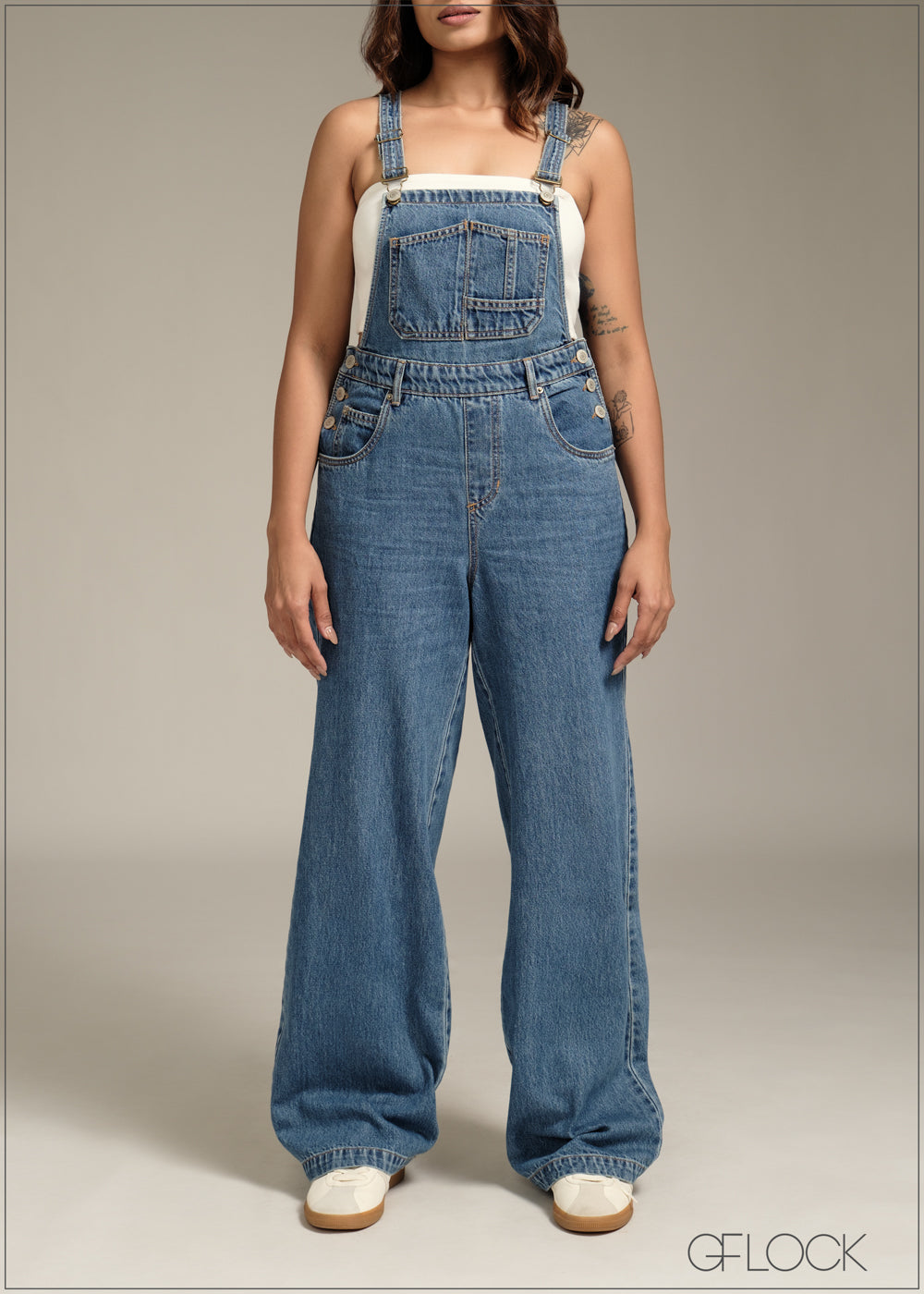 Mid Blue Dungaree - 170126
