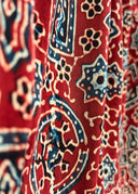 Ajrakh Handprinted Boho Maxi Dress - 070226