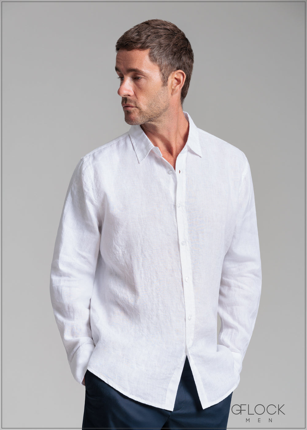 Linen Long Sleeve Shirt - 140525L