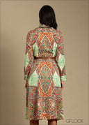 A-Line Midi Shirt Dress - 240925