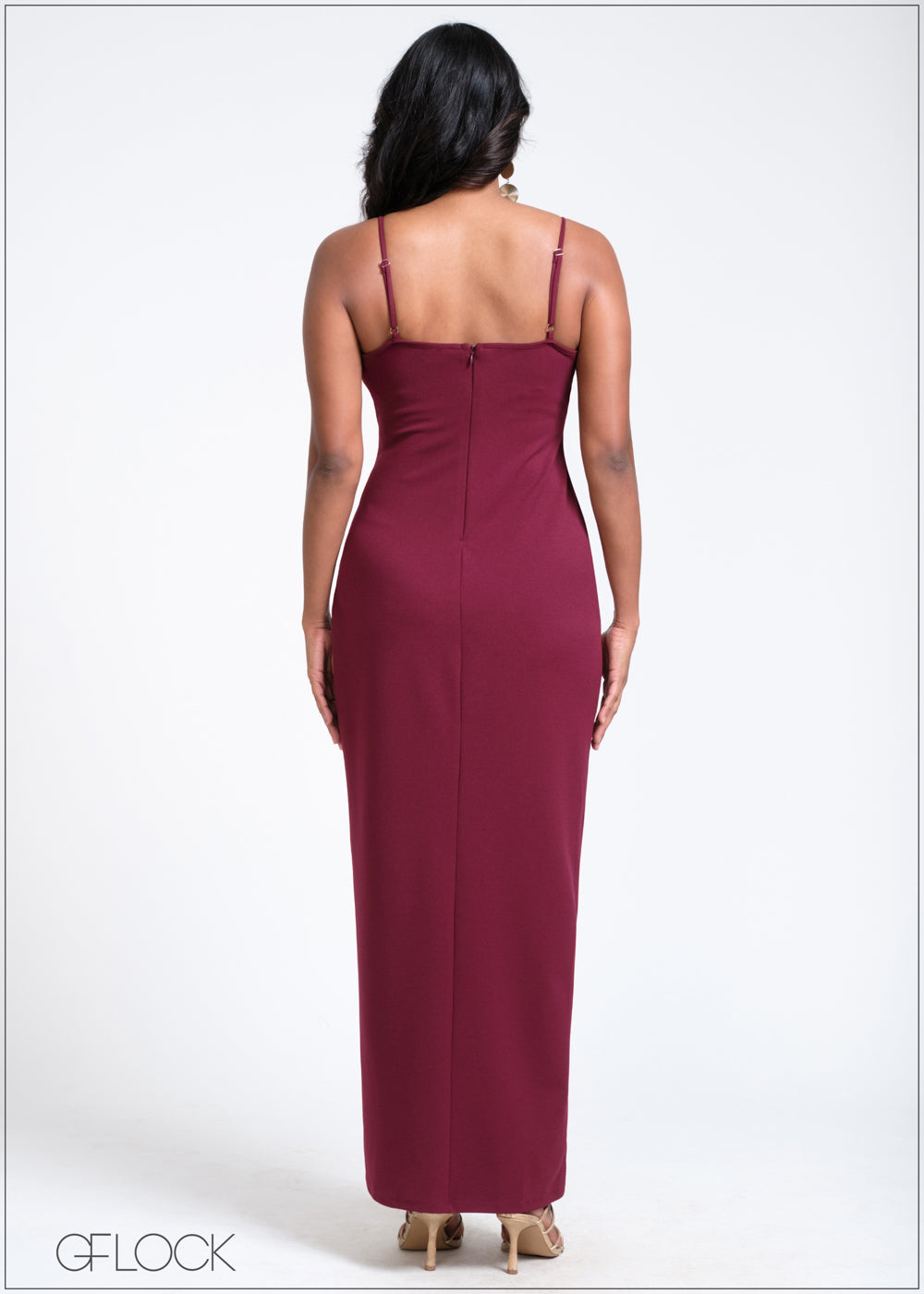 Sleeveless Pleated Detail Maxi Dress - 260525