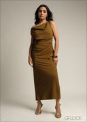 One Shoulder Maxi Dress - 231026