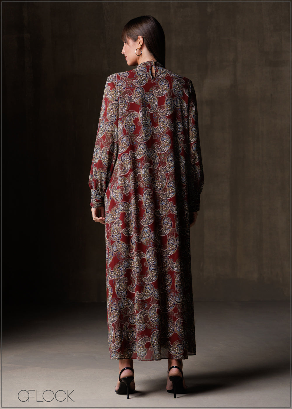 High Neck Maxi Dress - 191225