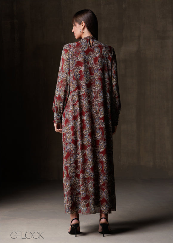 High Neck Maxi Dress - 191225