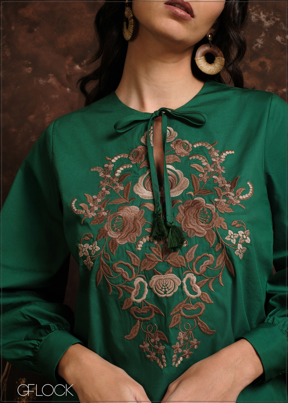 Embroidered Mini Dress - 010325