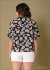 Cuban Collar Printed Shirt - 110923