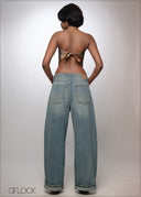 Baggy Fold-Up Jean - Long Length - 141026