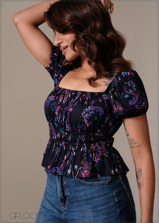 Printed Crop Top - 241125